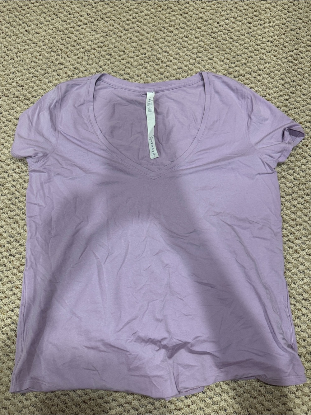 lululemon athletica Lilac V-Neck Short Sleeve Tee